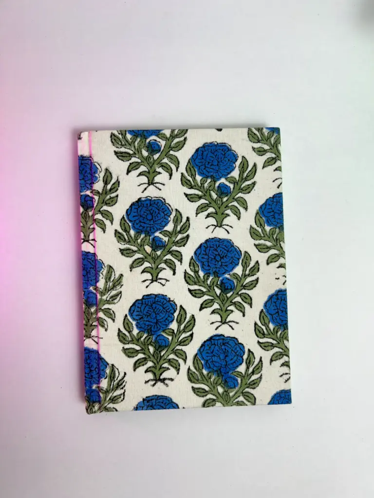 Fabric Diary 7X5 inch Handmade Block Printed