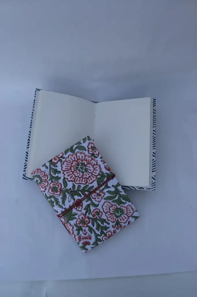 Handmade Block Printed Fabric Diary – 7x5 Inch (Hardbound, Eco-Friendly)